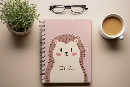 Art to Doors | Cute hedgehog | Spiral Notebooks | A5 Size Paper | 120 Pages | 70 GSM Paper | Attractive Cover Designs