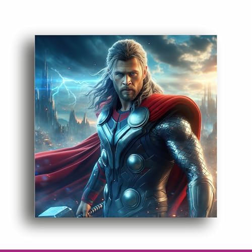 Thunder God's Might: Thor Canvas Print - Harness the Power of Asgard's Protector on Your Walls! | Personalized Gift For Anniversary, Birthday, Wedding, Home Decor