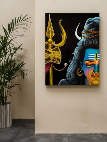 Art to Doors | Shiv Shanti For Healing | Artist Deepika Khemani | Vertical | Art Prints | Home Decor | Wall Art | Gift Items | Canvas Frame