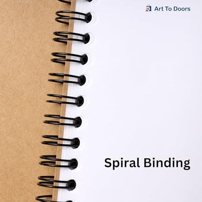 Art to Doors | The Wisdom Bringer | Spiral Notebooks | A5 Size Paper | 120 Pages | 70 GSM Paper | Attractive Cover Designs