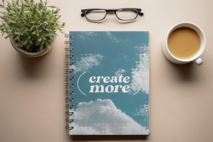 Art to Doors | Create More | Spiral Notebooks | A5 Size Paper | 120 Pages | 70 GSM Paper | Attractive Cover Designs