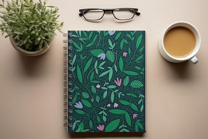 Art to Doors | Whimsical Floral Pattern | Spiral Notebooks | A5 Size Paper | 120 Pages | 70 GSM Paper | Attractive Cover Designs