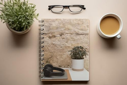 Art to Doors | Stone Wall Still Life | Spiral Notebooks | A5 Size Paper | 120 Pages | 70 GSM Paper | Attractive Cover Designs