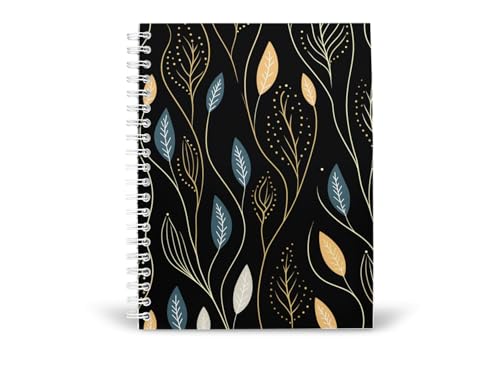 Art to Doors | Stylized Botanical Motif | Spiral Notebooks | A5 Size Paper | 120 Pages | 70 GSM Paper | Attractive Cover Designs