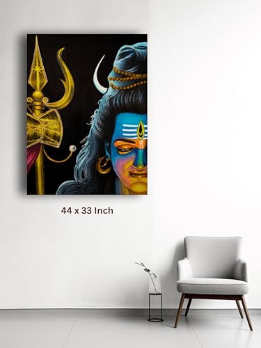 Art to Doors | Shiv Shanti For Healing | Artist Deepika Khemani | Vertical | Art Prints | Home Decor | Wall Art | Gift Items | Canvas Frame