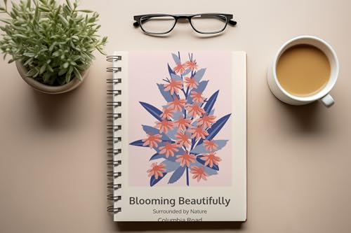 Art to Doors | Blooming Beautifully | Spiral Notebooks | A5 Size Paper | 120 Pages | 70 GSM Paper | Attractive Cover Designs