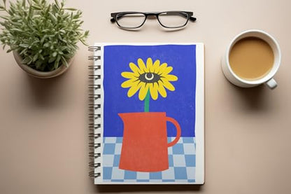 Art to Doors | Sun's Eye | Spiral Notebooks | A5 Size Paper | 120 Pages | 70 GSM Paper | Attractive Cover Designs