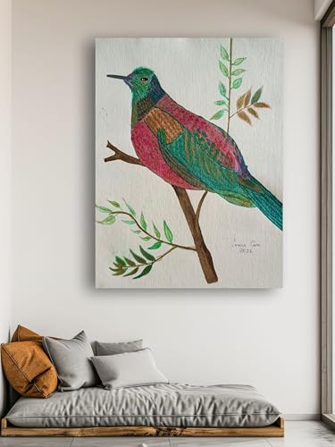 Art to Doors | Bird Artistic Interpretation | Artist Lovina Cano | Vertical | Art Prints | Home Decor | Wall Art | Gift Items | Canvas Frame