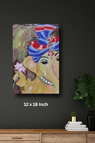 Art to Doors | Lord ganesha | Artist Bindu Kamboj | Vertical | Art Prints | Home Decor | Wall Art | Gift Items | Canvas Frame