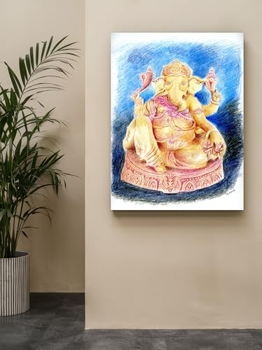 Art to Doors | Sri Ganesh | Artist Avishek Nag | Vertical | Art Prints | Home Decor | Wall Art | Gift Items | Canvas Frame