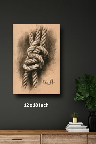 Art to Doors | Untie The Knot In Your Heart | Artist Riika Kandhola | Vertical | Art Prints | Home Decor | Wall Art | Gift Items | Canvas Frame