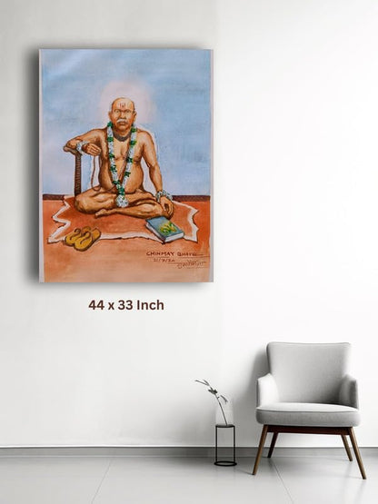 Art to Doors| Gondawalekar Maharaj | Artist Chinmay Bhave | Rectangle | Art Print | Home Decor | Wall Decor | Gift Items | Canvas Frame