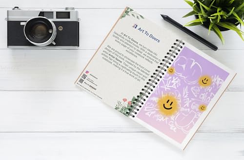 Art to Doors | Smiley Face Graffiti | Spiral Notebooks | A5 Size Paper | 120 Pages | 70 GSM Paper | Attractive Cover Designs