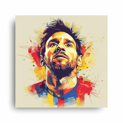 Art to Doors | Messi Art | Square | Art Print | Home Decor | Wall Decor | Gifts for Women | Gifts for Men | Canvas Frame |