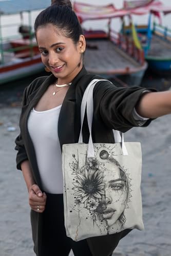 Art to Doors | Sunflower Soul | Tote Bags | Shopping Bag For Grocery | Aesthetic Carry Bag | Tote Bag for Shopping, Travel, office & beach bags for women|