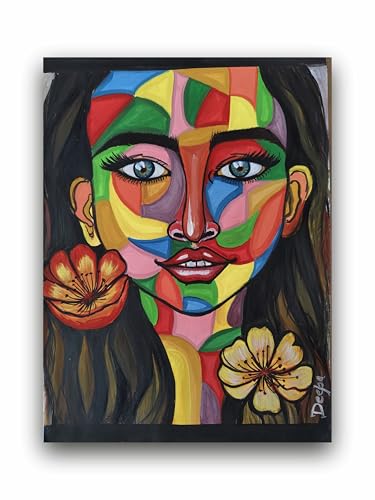 Art to Doors | Lady Morden Art | Artist Dipa Sinha | Vertical | Art Prints | Home Decor | Wall Art | Gift Items | Canvas Frame