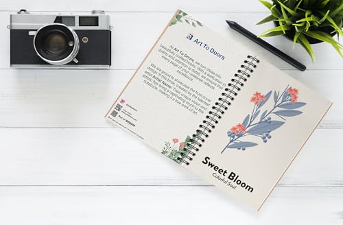 Art to Doors | Sweet Bloom | Spiral Notebooks | A5 Size Paper | 120 Pages | 70 GSM Paper | Attractive Cover Designs