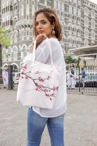 Art to Doors | Spring's Kiss | Tote Bags | Shopping Bag For Grocery | Aesthetic Carry Bag | Tote Bag for Shopping, Travel, office & beach bags for women