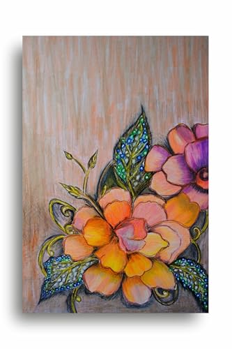 Art to Doors | Mystical Bloom | Artist Deepika Khemani | Vertical | Art Prints | Home Decor | Wall Art | Gift Items | Canvas Frame