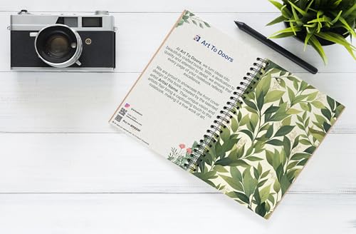 Art to Doors | Dense Foliage Repeat | Spiral Notebooks | A5 Size Paper | 120 Pages | 70 GSM Paper | Attractive Cover Designs