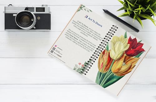 Art to Doors | Springtime Blooms | Spiral Notebooks | A5 Size Paper | 120 Pages | 70 GSM Paper | Attractive Cover Designs