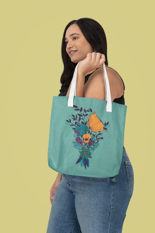 Art to Doors | Teal Oasis | Tote Bags | Shopping Bag For Grocery | Aesthetic Carry Bag | Tote Bag for Shopping, Travel, office & beach bags for women