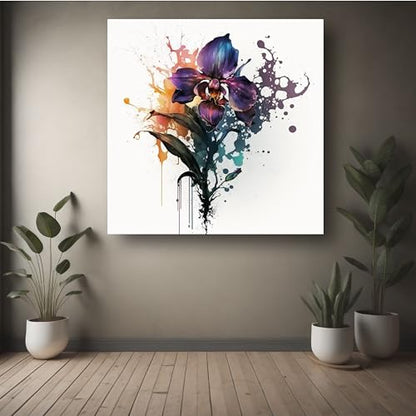 Art to Doors | Orchid Bloom | Square | Art Print | Home Decor | Wall Decor | Gifts for Women | Gifts for Men | Wall Art |