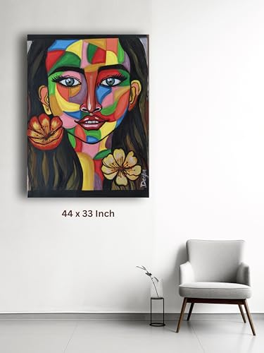 Art to Doors | Lady Morden Art | Artist Dipa Sinha | Vertical | Art Prints | Home Decor | Wall Art | Gift Items | Canvas Frame