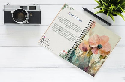 Art to Doors | Gentle Floral Tapestry | Spiral Notebooks | A5 Size Paper | 120 Pages | 70 GSM Paper | Attractive Cover Designs