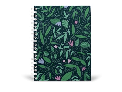 Art to Doors | Whimsical Floral Pattern | Spiral Notebooks | A5 Size Paper | 120 Pages | 70 GSM Paper | Attractive Cover Designs