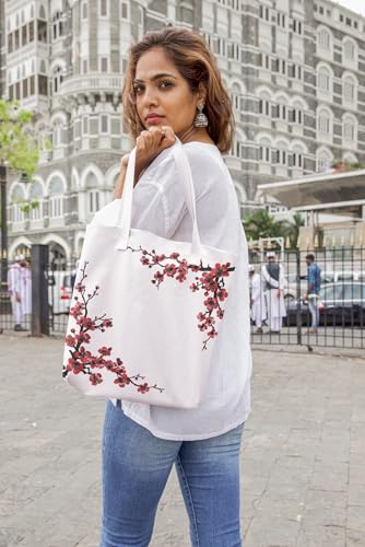 Art to Doors | Crimson Canopy | Tote Bags | Shopping Bag For Grocery | Aesthetic Carry Bag | Tote Bag for Shopping, Travel, office & beach bags for women