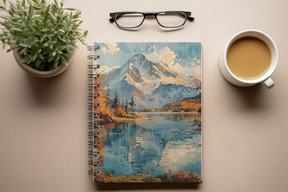 Art to Doors | Mountain's Embrace | Spiral Notebooks | A5 Size Paper | 120 Pages | 70 GSM Paper | Attractive Cover Designs