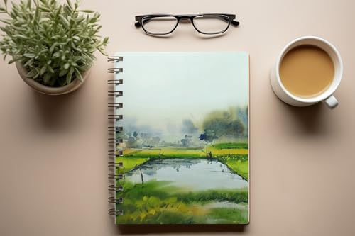 Art to Doors | Morning's Embrace | Spiral Notebooks | A5 Size Paper | 120 Pages | 70 GSM Paper | Attractive Cover Designs