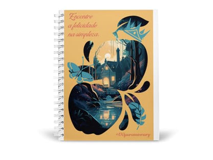 Art to Doors | Find happiness in simplicity | Spiral Notebooks | A5 Size Paper | 120 Pages | 70 GSM Paper | Attractive Cover Designs