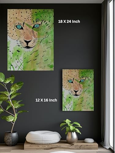 Art to Doors | Wild Cat | Artist Lovina Cano | Vertical | Art Prints | Home Decor | Wall Art | Gift Items | Canvas Frame