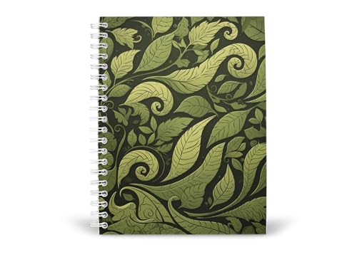 Art to Doors | Ornate Leaf Scroll Pattern | Spiral Notebooks | A5 Size Paper | 120 Pages | 70 GSM Paper | Attractive Cover Designs