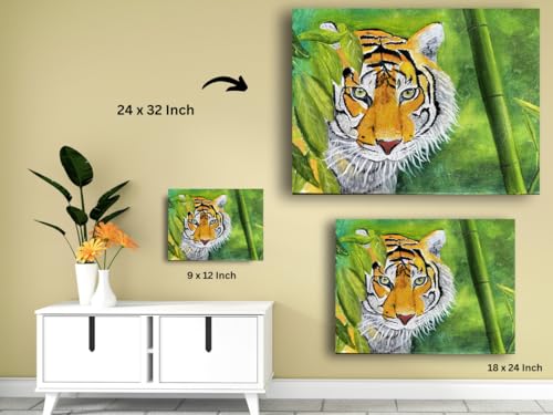 Art to Doors | Wild Life - The Tiger | Artist Sudesh Kundley | Horizontal | Art Prints | Home Decor | Wall Decor | Gift Items | Wall Art