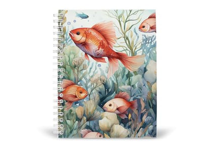 Art to Doors | Underwater Dreams | Spiral Notebooks | A5 Size Paper | 120 Pages | 70 GSM Paper | Attractive Cover Designs