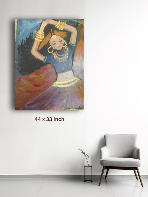 Art to Doors | Dancing Girl | Artist Lisha N R | Rectangle | Art Print | Home Decor | Wall Decor | Gift Items | Canvas Frame