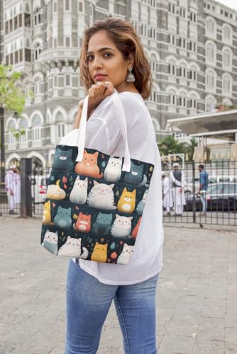 Art to Doors | Whisker Wishes | Tote Bags | Shopping Bag For Grocery | Aesthetic Carry Bag | Tote Bag for Shopping, Travel, office & beach bags for women