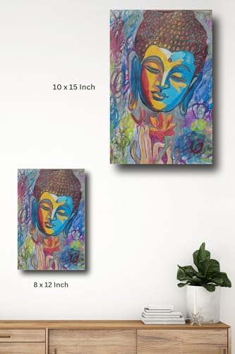 Art to Doors | The buddha | Artist Bindu Kamboj | Vertical | Art Prints | Home Decor | Wall Art | Gift Items | Canvas Frame