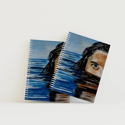 Art to Doors | Blue Sea View | Artist Maithili | Spiral Notebooks | A5 Size Paper | 120 Pages | 70 GSM Paper | Attractive Cover Designs