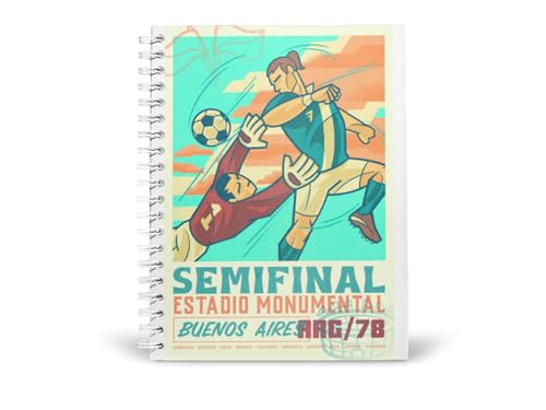 Art to Doors | Semifinal Buenos Aires | Spiral Notebooks | A5 Size Paper | 120 Pages | 70 GSM Paper | Attractive Cover Designs