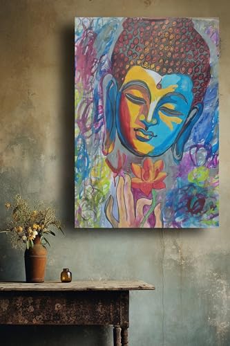 Art to Doors | The buddha | Artist Bindu Kamboj | Vertical | Art Prints | Home Decor | Wall Art | Gift Items | Canvas Frame