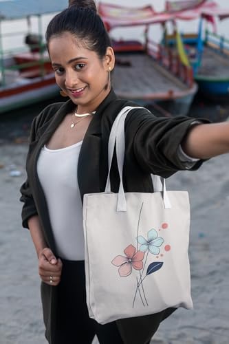 Art to Doors | Pastel Bloom | Tote Bags | Shopping Bag For Grocery | Aesthetic Carry Bag | Tote Bag for Shopping, Travel, office & beach bags for women