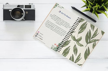 Art to Doors | Spring Green Foliage | Spiral Notebooks | A5 Size Paper | 120 Pages | 70 GSM Paper | Attractive Cover Designs