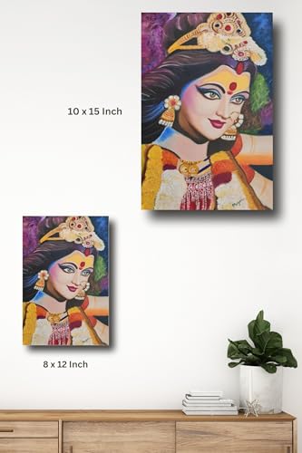 Art to Doors | Durga Maa portrait | Artist Mayuri Verma | Vertical | Art Prints | Home Decor | Wall Art | Gift Items | Canvas Frame