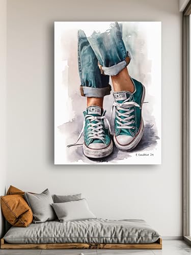 Art to Doors | Walk A Mile In My Shoes | Artist Riika Kandhola | Vertical | Art Prints | Home Decor | Wall Art | Gift Items | Canvas Frame