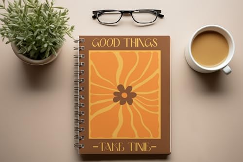 Art to Doors | Good Things Take Time | Spiral Notebooks | A5 Size Paper | 120 Pages | 70 GSM Paper | Attractive Cover Designs