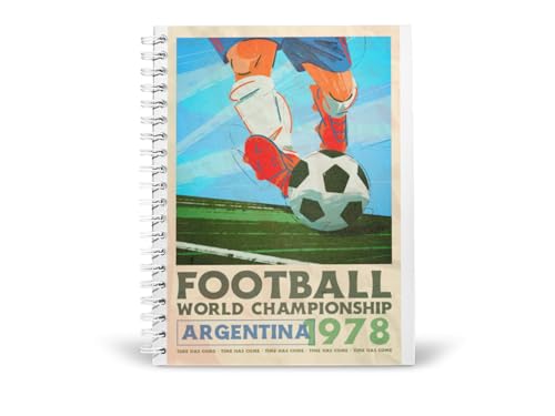 Art to Doors | Football World Championship | Spiral Notebooks | A5 Size Paper | 120 Pages | 70 GSM Paper | Attractive Cover Designs